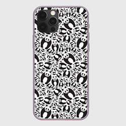 Чехол для iPhone 12 Pro Max Медвежонок панда, цвет: 3D-серый