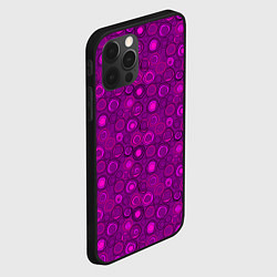 Чехол для iPhone 12 Pro Max Абстрактный неоновый узор Фуксия, цвет: 3D-черный — фото 2