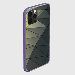 Чехол для iPhone 12 Pro Max Абстрактная сетка из множества фигур, цвет: 3D-серый — фото 2