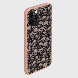 Чехол для iPhone 12 Pro Max Череп и брызги, цвет: 3D-светло-розовый — фото 2