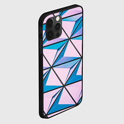 Чехол для iPhone 12 Pro Max Абстрактные геометрические панели, цвет: 3D-черный — фото 2