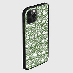 Чехол для iPhone 12 Pro Max Череп в военной каске, цвет: 3D-черный — фото 2