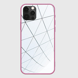 Чехол для iPhone 12 Pro Max Геометрические сеточные линии, цвет: 3D-малиновый