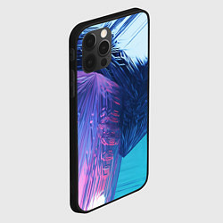 Чехол для iPhone 12 Pro Max Абстрактные ледяные кубы - Розовый и синий, цвет: 3D-черный — фото 2