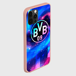 Чехол для iPhone 12 Pro Max Borussia неоновый космос, цвет: 3D-светло-розовый — фото 2