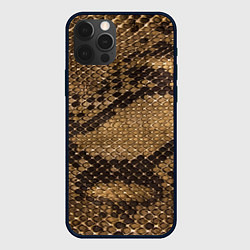 Чехол для iPhone 12 Pro Max Кожа питона - fashion 2028, цвет: 3D-черный