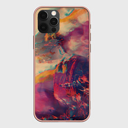 Чехол iPhone 12 Pro Max Множество красок - Розовый, красный, жёлтый