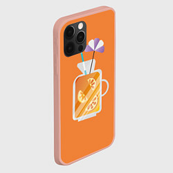 Чехол для iPhone 12 Pro Max Апельсиновый сок - Оранжевая версия, цвет: 3D-светло-розовый — фото 2