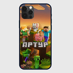 Чехол для iPhone 12 Pro Max Артур Minecraft, цвет: 3D-черный