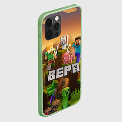 Чехол для iPhone 12 Pro Max Вера Minecraft, цвет: 3D-салатовый — фото 2