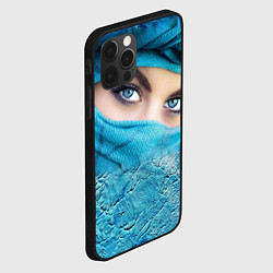 Чехол для iPhone 12 Pro Max Синеглазая девушка в хиджабе, цвет: 3D-черный — фото 2