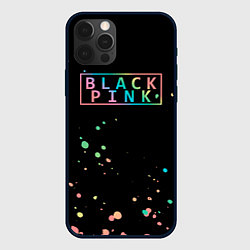Чехол для iPhone 12 Pro Max Blackpink брызги красок, цвет: 3D-черный