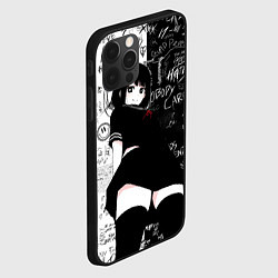Чехол для iPhone 12 Pro Max Девочка аниме - dead inside, цвет: 3D-черный — фото 2