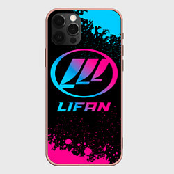 Чехол для iPhone 12 Pro Max Lifan - neon gradient, цвет: 3D-светло-розовый