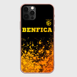 Чехол iPhone 12 Pro Max Benfica - gold gradient: символ сверху