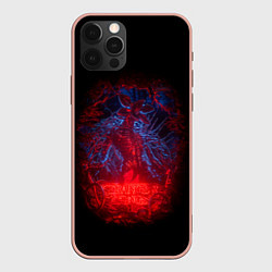 Чехол для iPhone 12 Pro Max Stranger Things - monster, цвет: 3D-светло-розовый