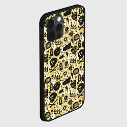 Чехол для iPhone 12 Pro Max Череп и корона граффити, цвет: 3D-черный — фото 2
