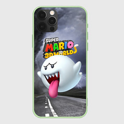 Чехол для iPhone 12 Pro Max Boo - Super Mario 3D World - Nintendo, цвет: 3D-салатовый