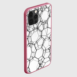 Чехол для iPhone 12 Pro Max Матричная сетка, цвет: 3D-малиновый — фото 2