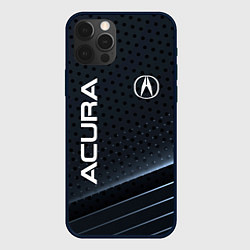 Чехол для iPhone 12 Pro Max Acura карбон, цвет: 3D-черный