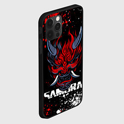 Чехол для iPhone 12 Pro Max Маска Они - Киберпанк 2077 - Samurai, цвет: 3D-черный — фото 2