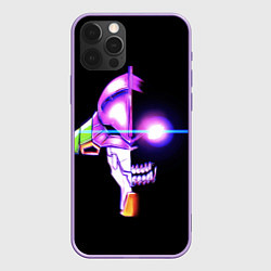 Чехол для iPhone 12 Pro Max Evangelion neon, цвет: 3D-сиреневый