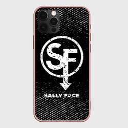 Чехол для iPhone 12 Pro Max Sally Face с потертостями на темном фоне, цвет: 3D-светло-розовый