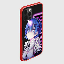 Чехол для iPhone 12 Pro Max Рэм - Режим берсерка - Re Zero, цвет: 3D-красный — фото 2