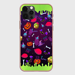 Чехол для iPhone 12 Pro Max RIP halloween, цвет: 3D-светло-розовый