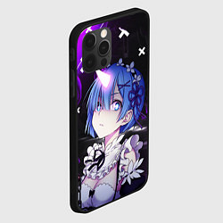 Чехол для iPhone 12 Pro Max Rem - ReZero - Абстракция, цвет: 3D-черный — фото 2