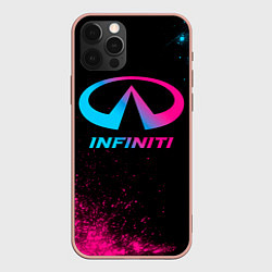 Чехол для iPhone 12 Pro Max Infiniti - neon gradient, цвет: 3D-светло-розовый