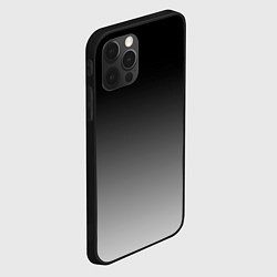 Чехол для iPhone 12 Pro Max Серый градиент, цвет: 3D-черный — фото 2