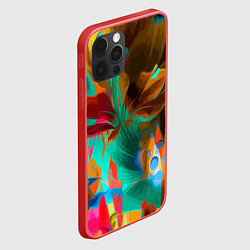 Чехол для iPhone 12 Pro Max Растительная абстрактная композиция, цвет: 3D-красный — фото 2