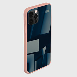 Чехол для iPhone 12 Pro Max Множество объёмных прямоугольников и фигур, цвет: 3D-светло-розовый — фото 2