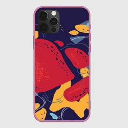 Чехол для iPhone 12 Pro Max Красное абстрактное пятно, цвет: 3D-малиновый