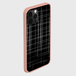 Чехол для iPhone 12 Pro Max Белые линии, цвет: 3D-светло-розовый — фото 2