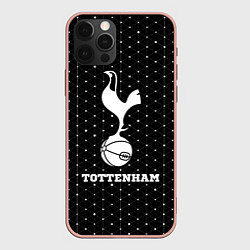 Чехол для iPhone 12 Pro Max Tottenham sport на темном фоне, цвет: 3D-светло-розовый