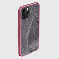 Чехол для iPhone 12 Pro Max Тёмные туманные блёстки, цвет: 3D-малиновый — фото 2
