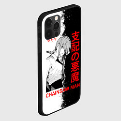 Чехол для iPhone 12 Pro Max Макима - Черно-белый - Человек бензопила, цвет: 3D-черный — фото 2