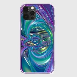 Чехол для iPhone 12 Pro Max Плазма фон, цвет: 3D-сиреневый