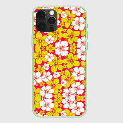 Чехол для iPhone 12 Pro Max Hawaiian kaleidoscope, цвет: 3D-салатовый