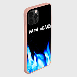 Чехол для iPhone 12 Pro Max Papa Roach blue fire, цвет: 3D-светло-розовый — фото 2