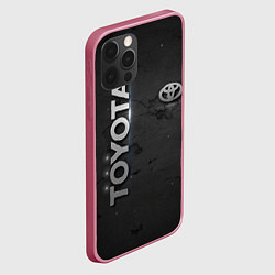 Чехол для iPhone 12 Pro Max Toyota cracks, цвет: 3D-малиновый — фото 2