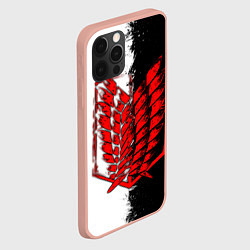 Чехол для iPhone 12 Pro Max Атака титанов - Красный Разведкорпус, цвет: 3D-светло-розовый — фото 2