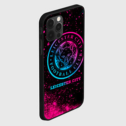 Чехол для iPhone 12 Pro Max Leicester City - neon gradient, цвет: 3D-черный — фото 2