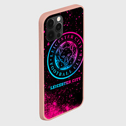 Чехол для iPhone 12 Pro Max Leicester City - neon gradient, цвет: 3D-светло-розовый — фото 2