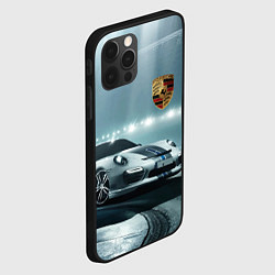 Чехол для iPhone 12 Pro Max Porsche - racing route - motorsport, цвет: 3D-черный — фото 2