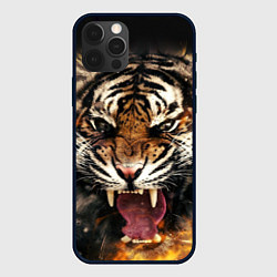 Чехол для iPhone 12 Pro Max Оскал тигра, цвет: 3D-черный