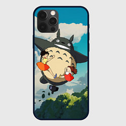 Чехол для iPhone 12 Pro Max Flight Totoro, цвет: 3D-черный