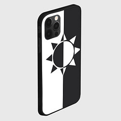 Чехол для iPhone 12 Pro Max Черно-белое солнце, цвет: 3D-черный — фото 2